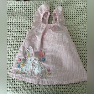 Mud Pie Pink Striped Bunny Dress